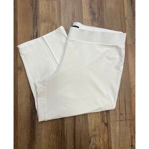 NWOT Eileen Fisher Knit Pants Womens XL White Cropped Tapered Leg Elastic Waist‎